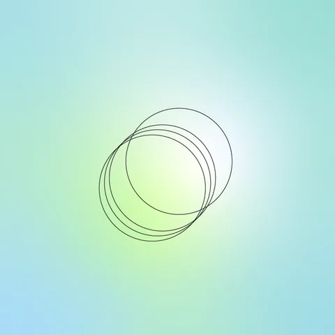 Circles line illustration on a gradient