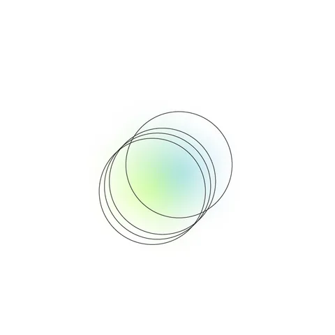 Circles line illustration with spot gradient