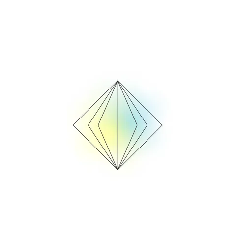 Diamond line illustration with spot gradient