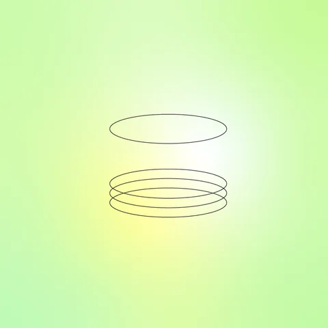 Rings line illustration on a gradient