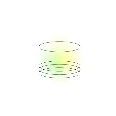 Rings line illustration with spot gradient