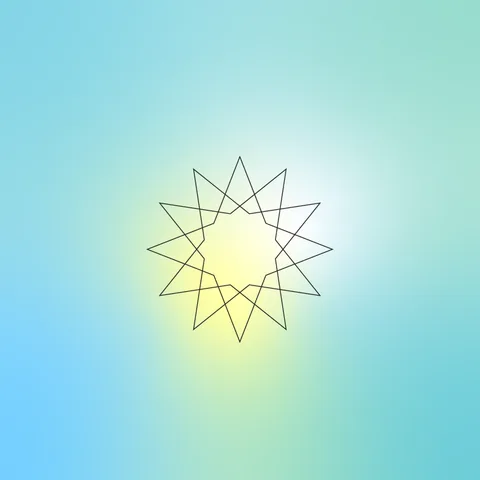 Star line illustration on a gradient