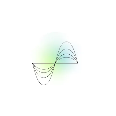 Wave line illustration with spot gradient